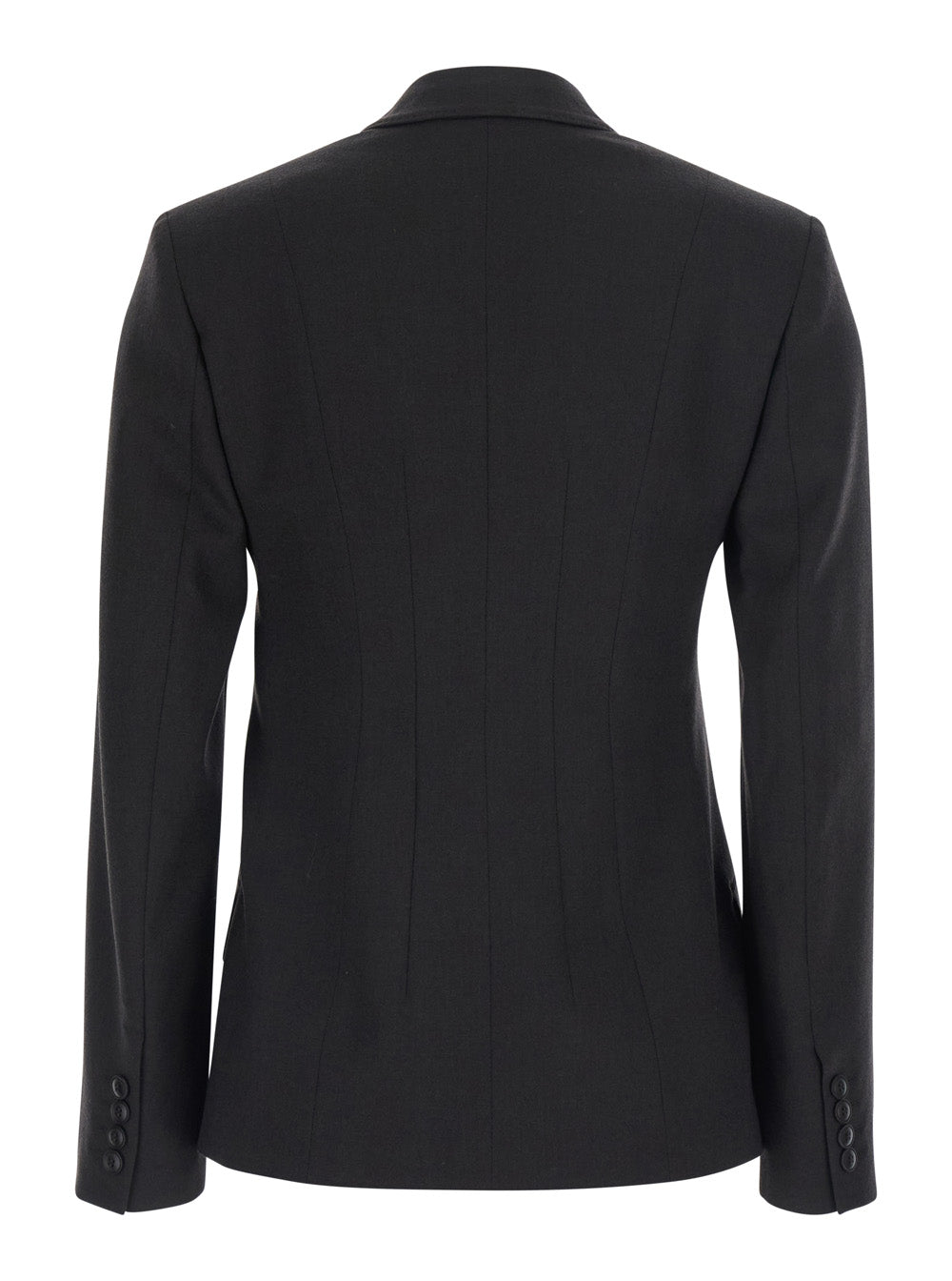 Max Mara Women 'Mirra' Brown Double-Breasted Jacket With Peak Revers In Stretch Wool For Women MAX MARA