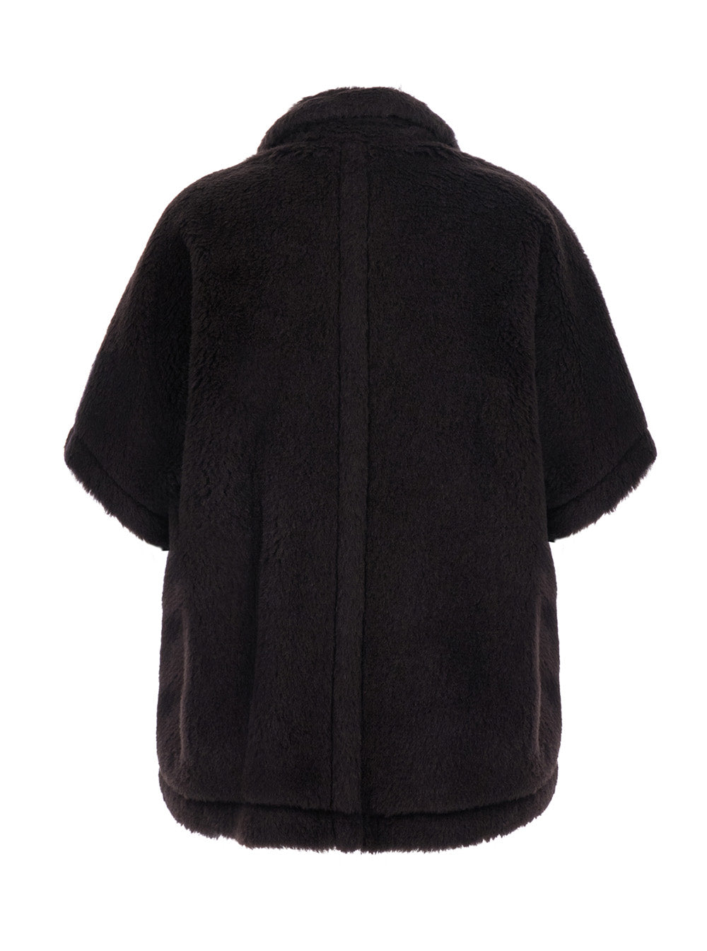Max Mara Women 'Tebe' Brown Cape With Button Collar And Kimono Sleeves In Wool Blend For Women MAX MARA