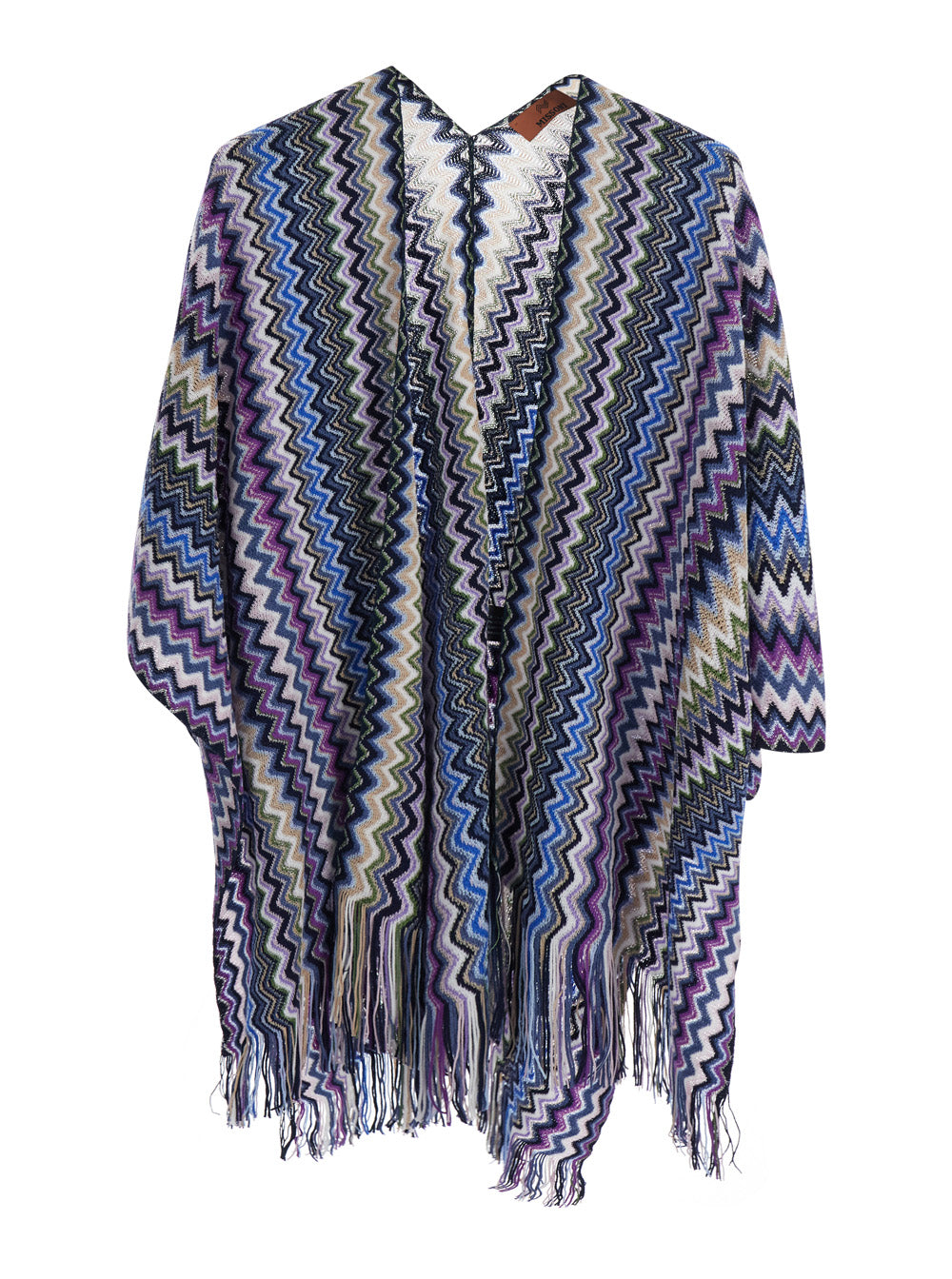 Missoni Women Unisex Blue Wool And Polyester Cape MISSONI