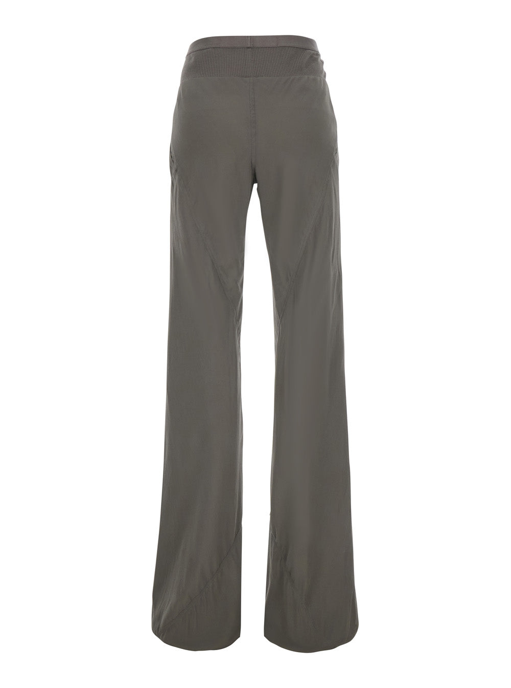 Rick Owens Women 'Bias' Gray Pants With Elasticated Waist And Diagonal Seams In Tech Fabric For Women RICK OWENS