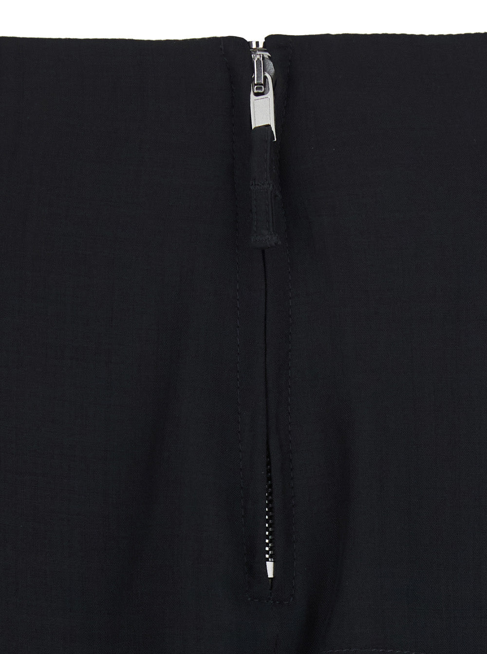 Rick Owens Women Black Skirt With Maxi Slit At The Front And Back In Wool For Women RICK OWENS