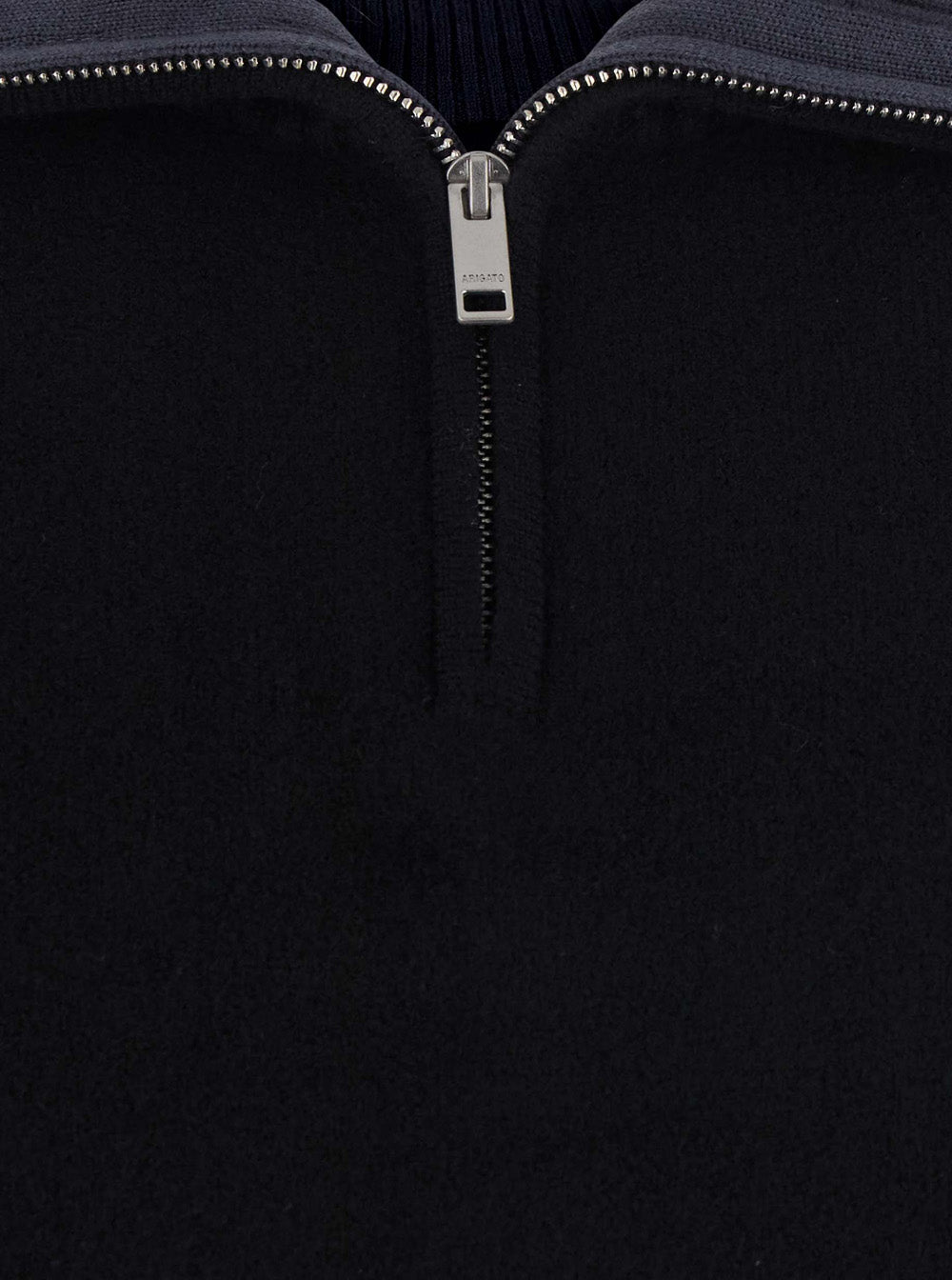 Axel Arigato Men Trace Half Zip Sweater With High Collar And Long Sleeves In Black Tech Fabric Unisex AXEL ARIGATO