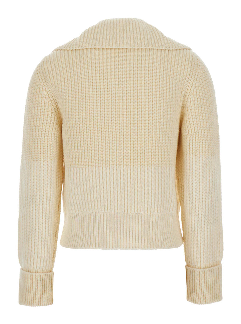 Bottega Veneta Women Mw Wool English Rib Knt Sweater With Half Zip BOTTEGA VENETA