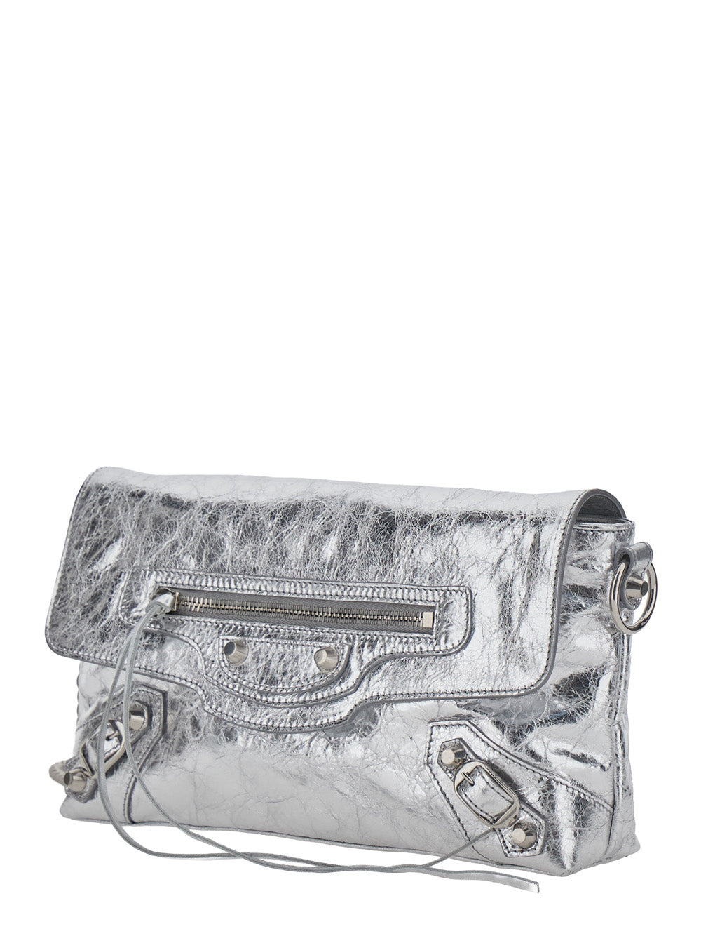 Balenciaga Women 'Le City' Metallic Clutch With Chain Strap And A Zip Pocket On The Front In Leather For Women BALENCIAGA
