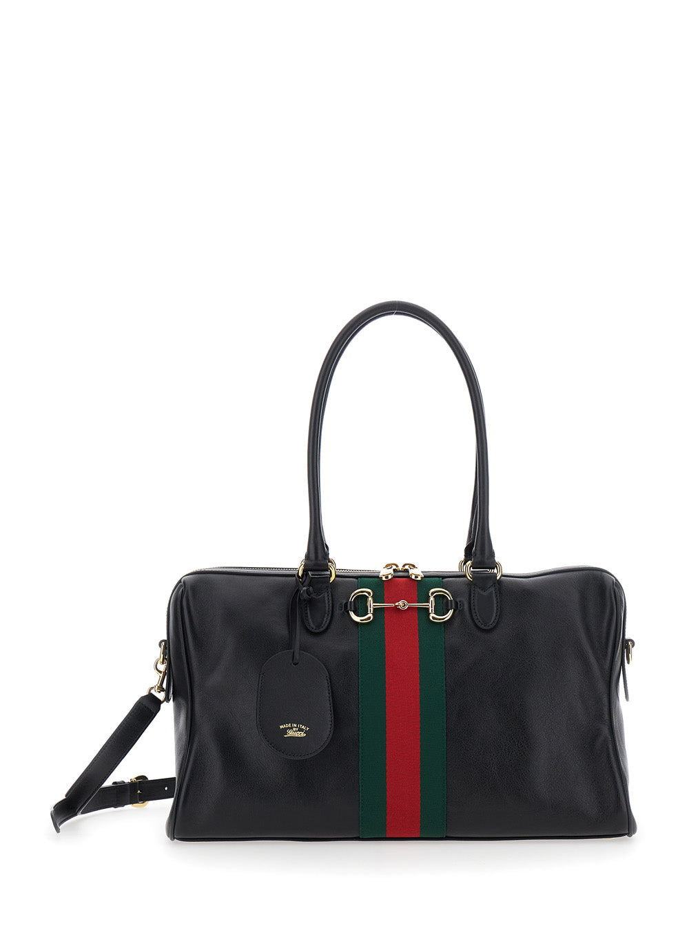 Gucci Women Horsebit Web Large Boston In Gg Canvas GUCCI