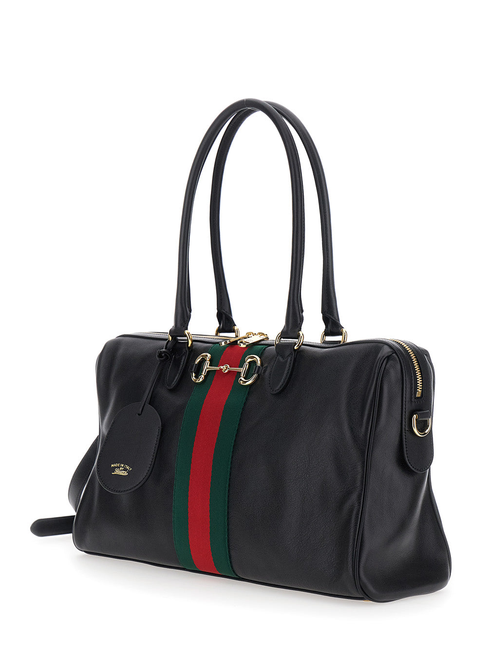 Gucci Women Horsebit Web Large Boston In Gg Canvas GUCCI
