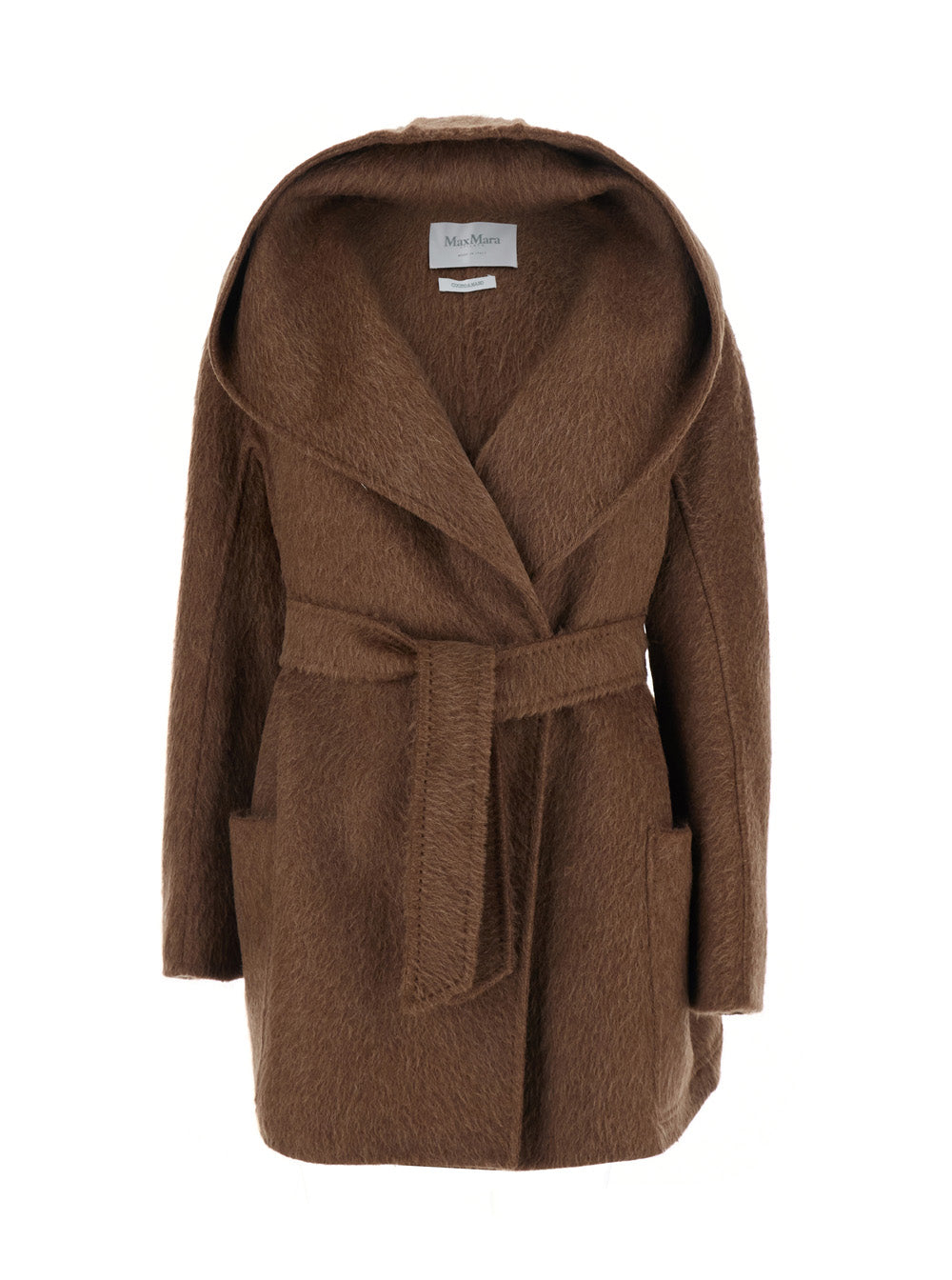 Max Mara Women 'Golf' Beige Shearling Coat With Hood And Front Belt In Fur For Women MAX MARA