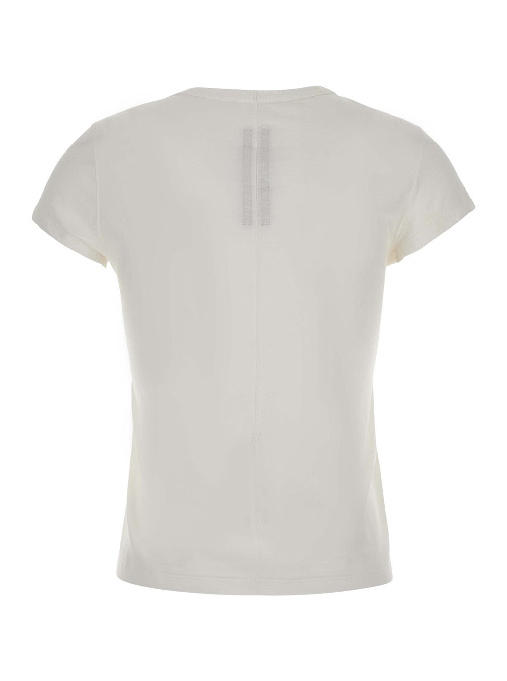 Rick Owens Women Essential Cropped T-Shirt In White Fabric For Women RICK OWENS
