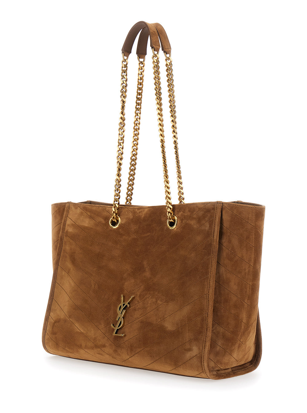 Saint Laurent Women Ysl Bo Niki Shop Ew Suede Satin SAINT LAURENT