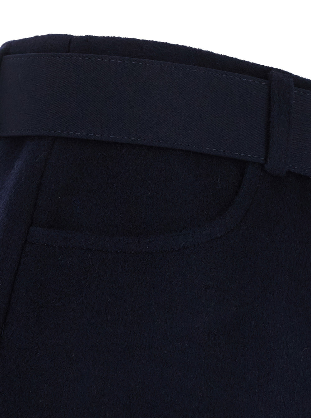Self-Portrait Women Blue Wool Skort With Lace And Pockets For Women SELF-PORTRAIT