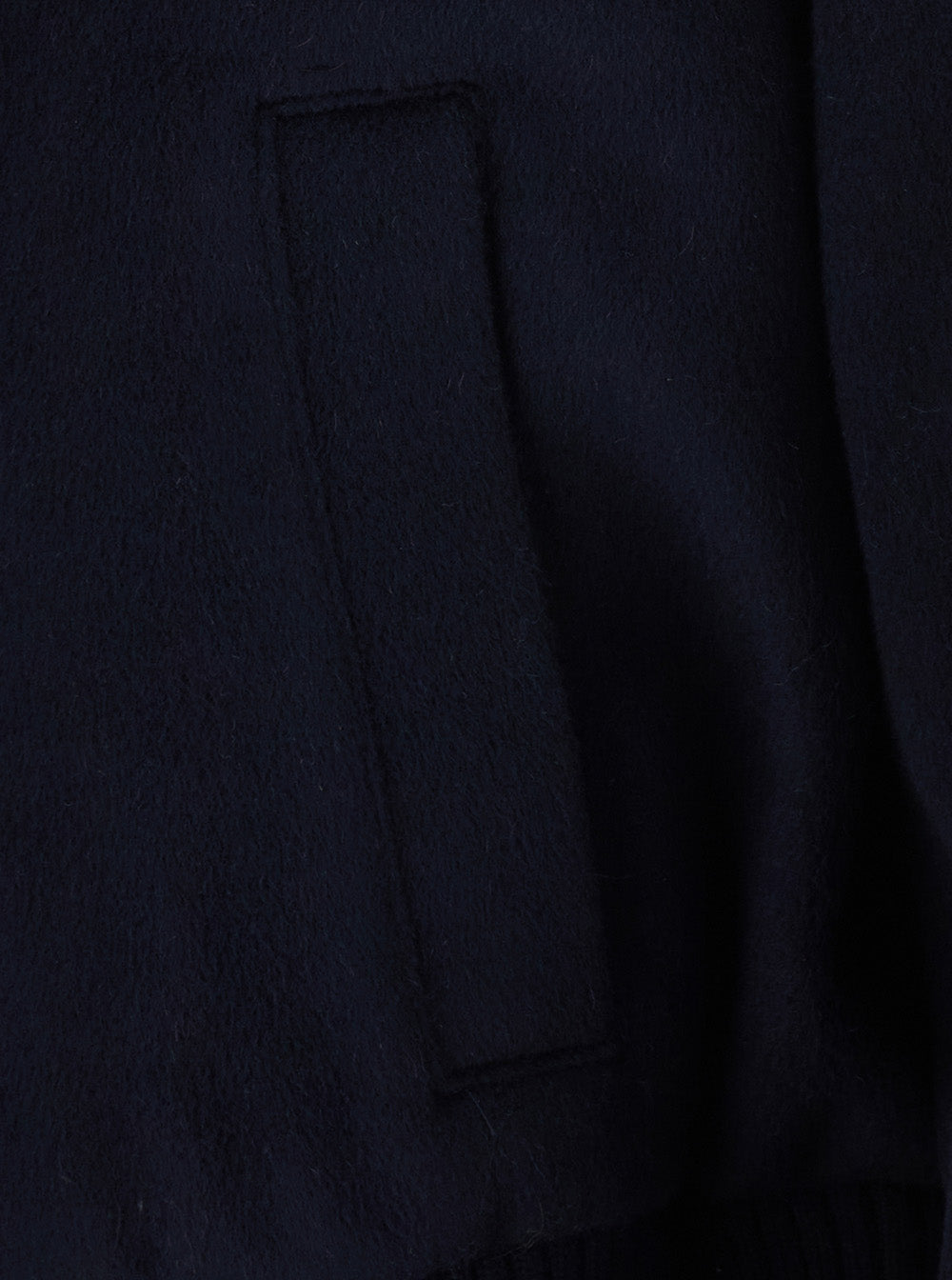 Self-Portrait Women Blue Jacket With Fur Details And High Collar, In Wool, Color Blue, Woman SELF-PORTRAIT