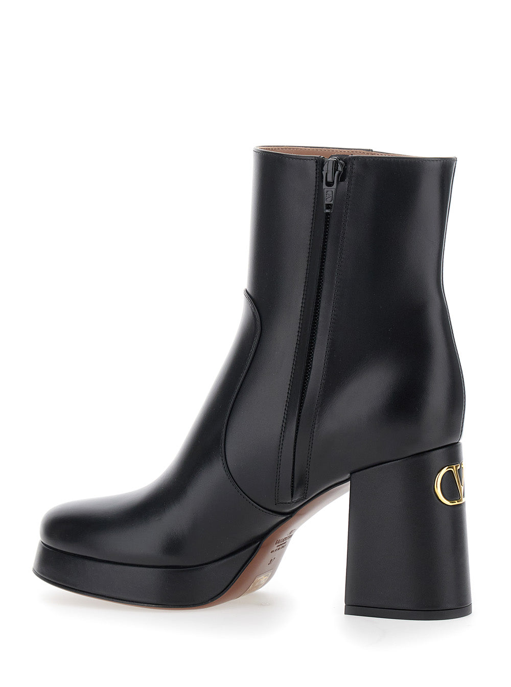 Valentino Garavani Women Bootie | Fawcette | T. 20/90 | Vitello/A. Light Gold Logo VALENTINO GARAVANI