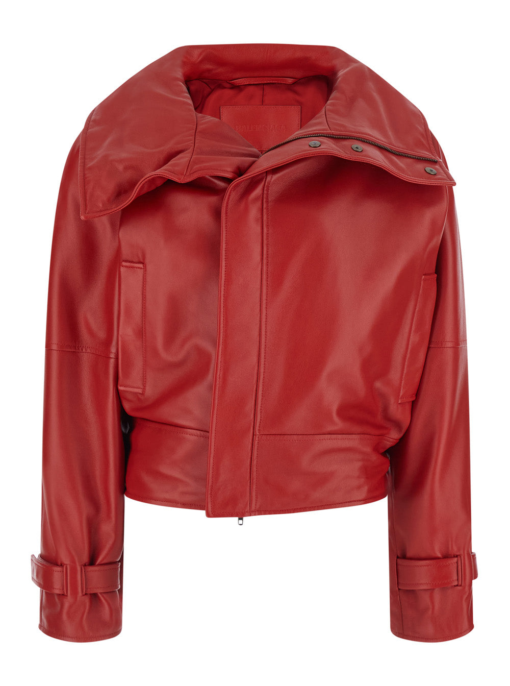 Balenciaga Women Big Collar Jacket Smooth Light Leather BALENCIAGA