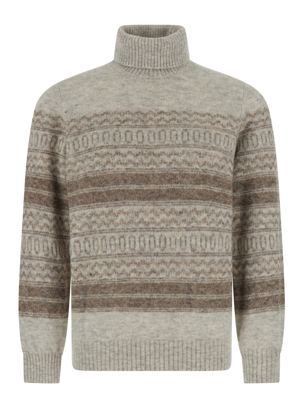 Brunello Cucinelli Men Magliacolloaltonordicjacquard BRUNELLO CUCINELLI