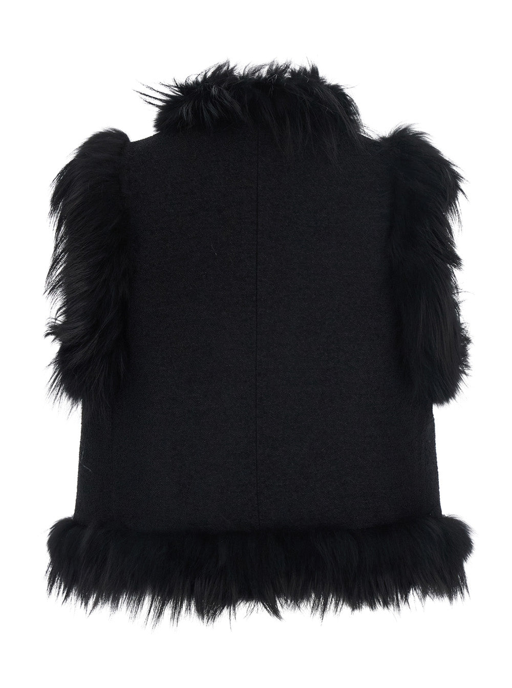 Fendi Women Vest Wool Boucle+Fox FENDI