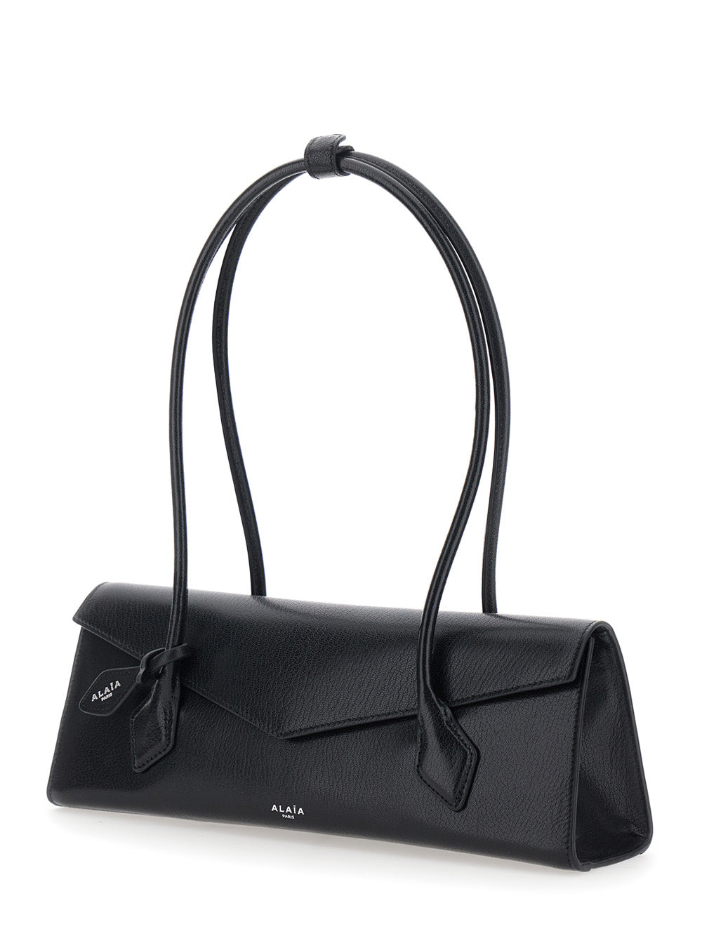 Alaia Women Shoulder Bag Teckel Flap Medium With Leather Details And Alaia Logo, Black, Women ALAIA