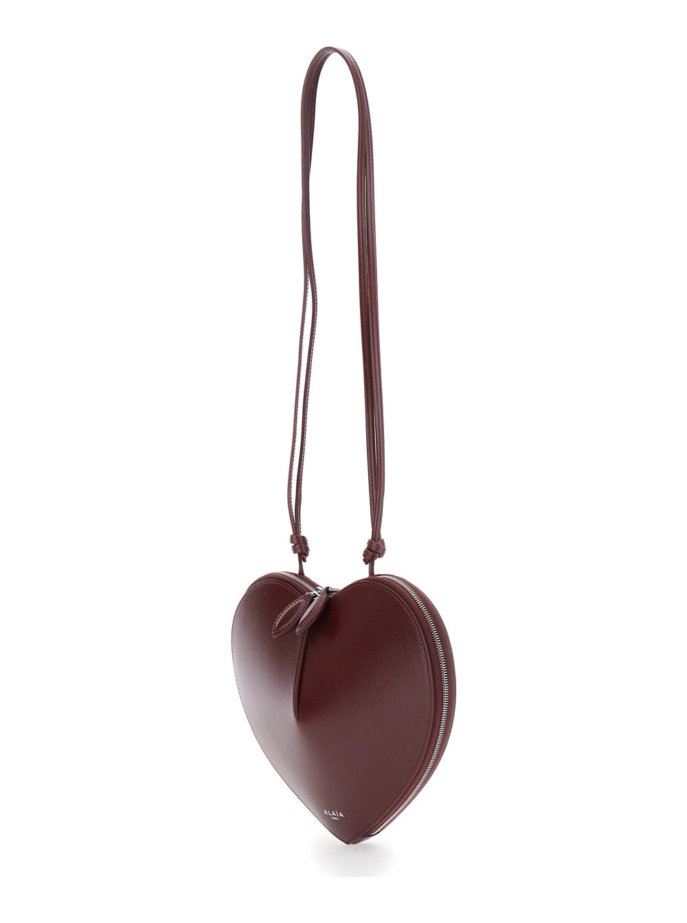 Alaia Women Coeur Bag In Burgundy Calf Leather With Closure And Shoulder Strap, Unisex ALAIA