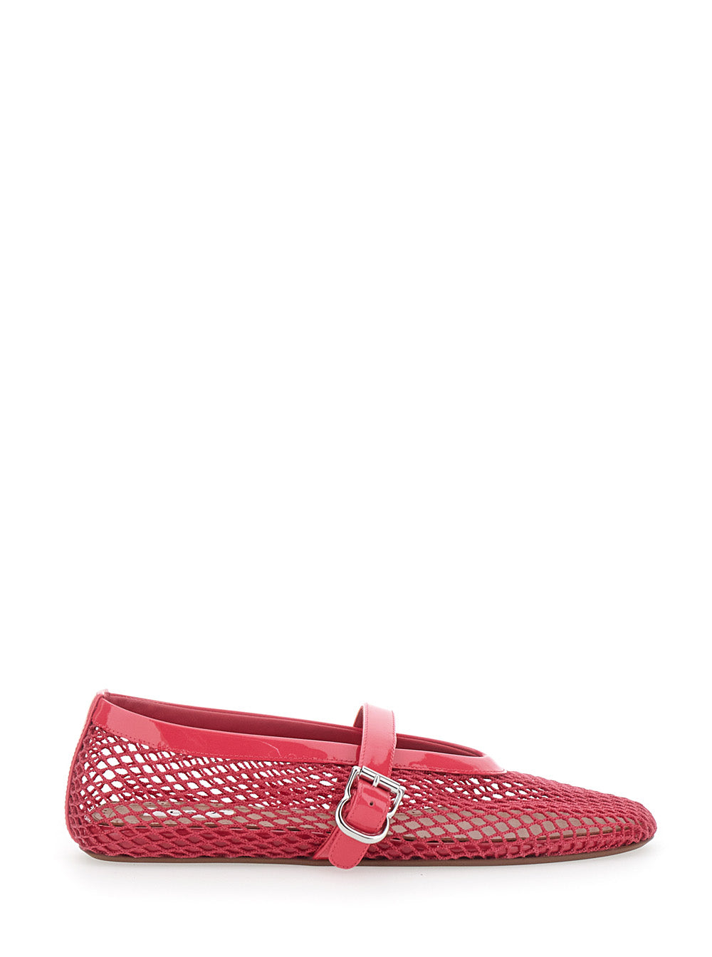 Alaia Women Fuchsia Mesh Ballet Flats For Women ALAIA