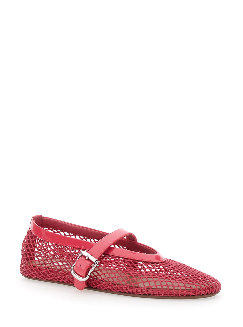 Alaia Women Fuchsia Mesh Ballet Flats For Women ALAIA