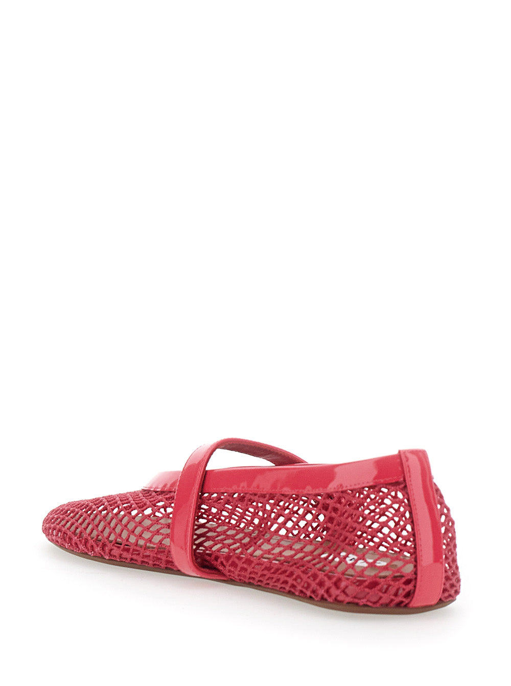 Alaia Women Fuchsia Mesh Ballet Flats For Women ALAIA