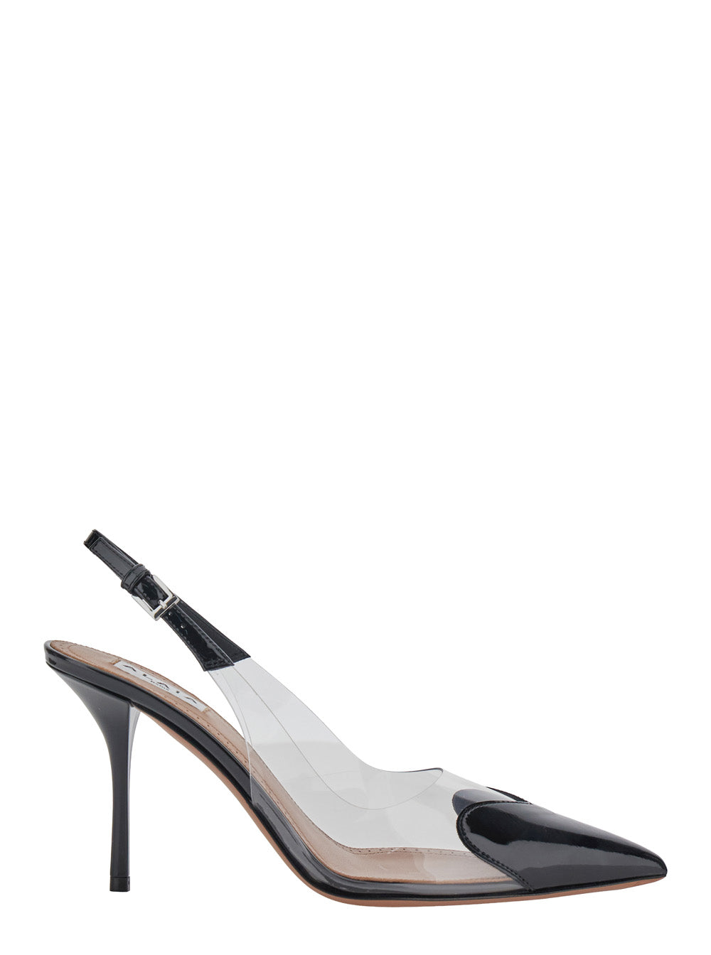 Alaia Women Coeur Slgback 90 High Heel Pumps In Black Leather For Women ALAIA