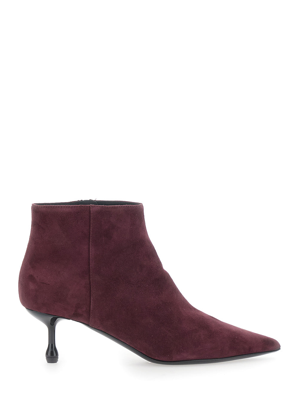Leplain Women Bordeaux Ankle Boots With Pointed Toe In Suede Women LEPLAIN