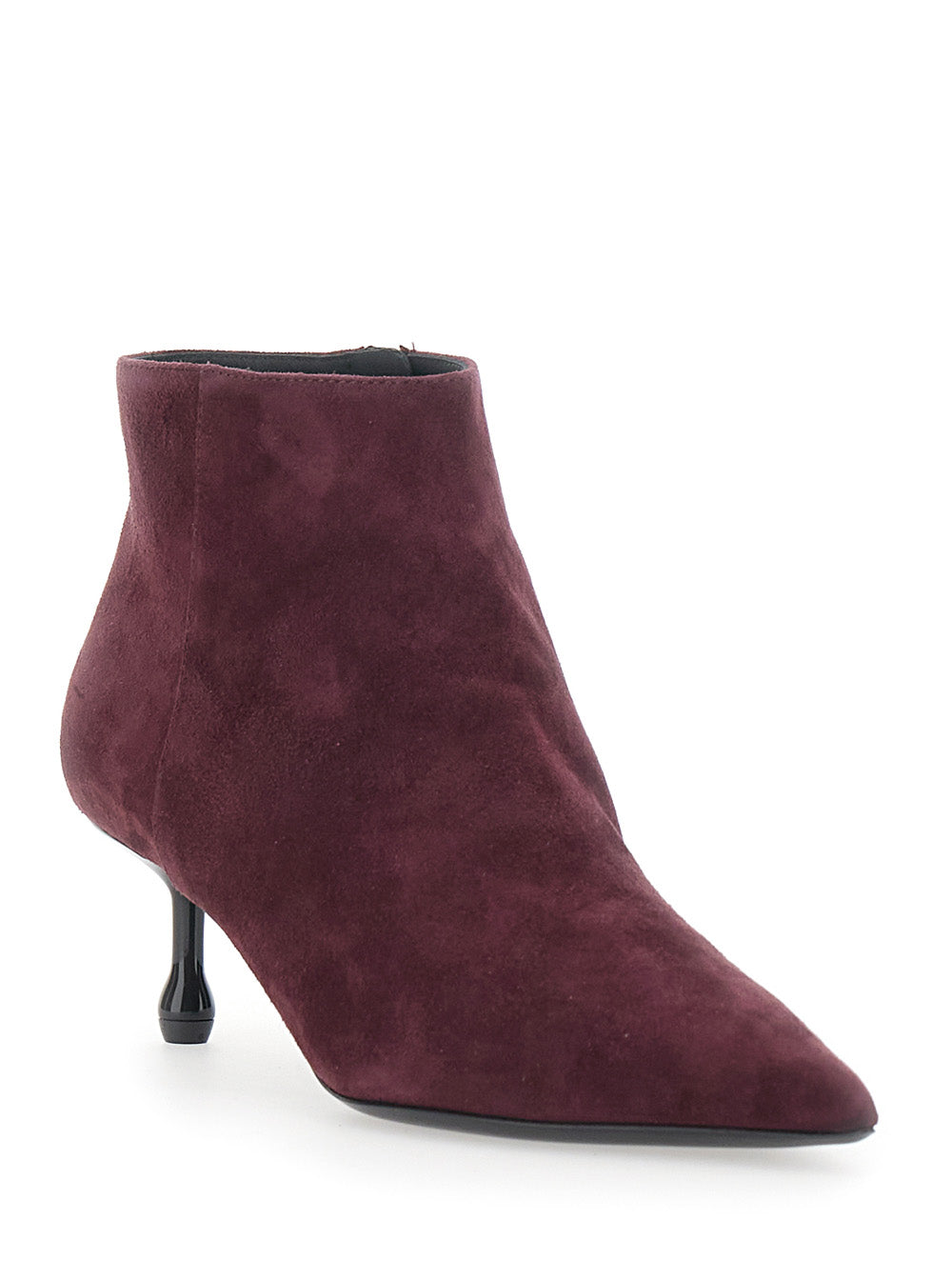 Leplain Women Bordeaux Ankle Boots With Pointed Toe In Suede Women LEPLAIN