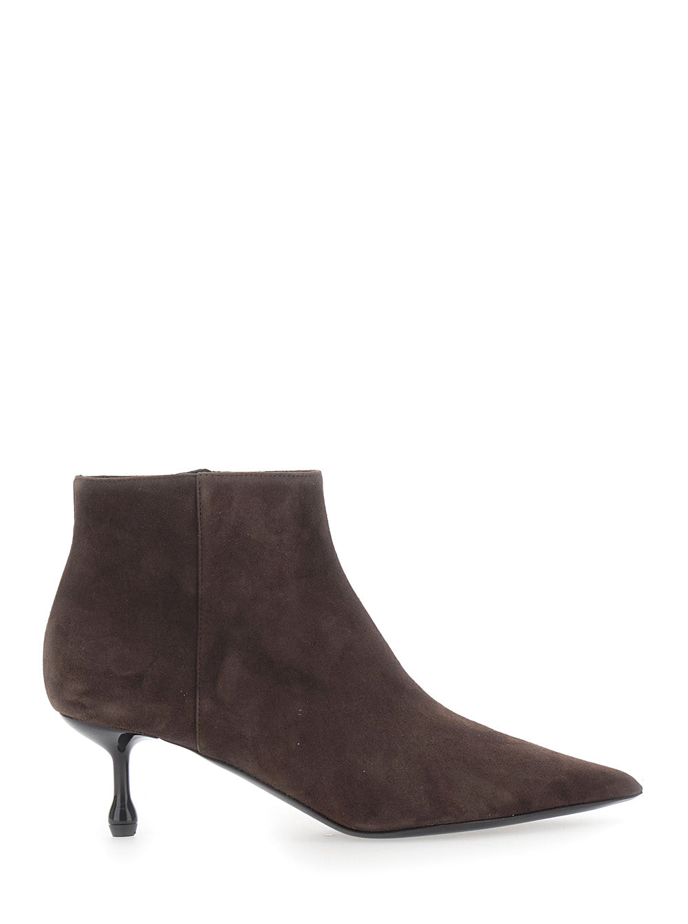 Leplain Women Brown Ankle Boots With Pointed-Toe Design In Suede Women LEPLAIN