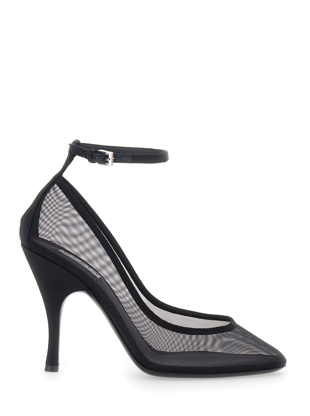 Alaia Women High-Heeled Pumps Characterized By A Glossy Finish In Black Leather And An Elegant Design For Women ALAIA