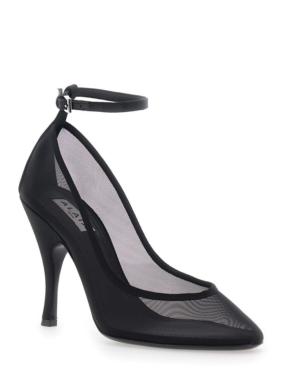 Alaia Women High-Heeled Pumps Characterized By A Glossy Finish In Black Leather And An Elegant Design For Women ALAIA