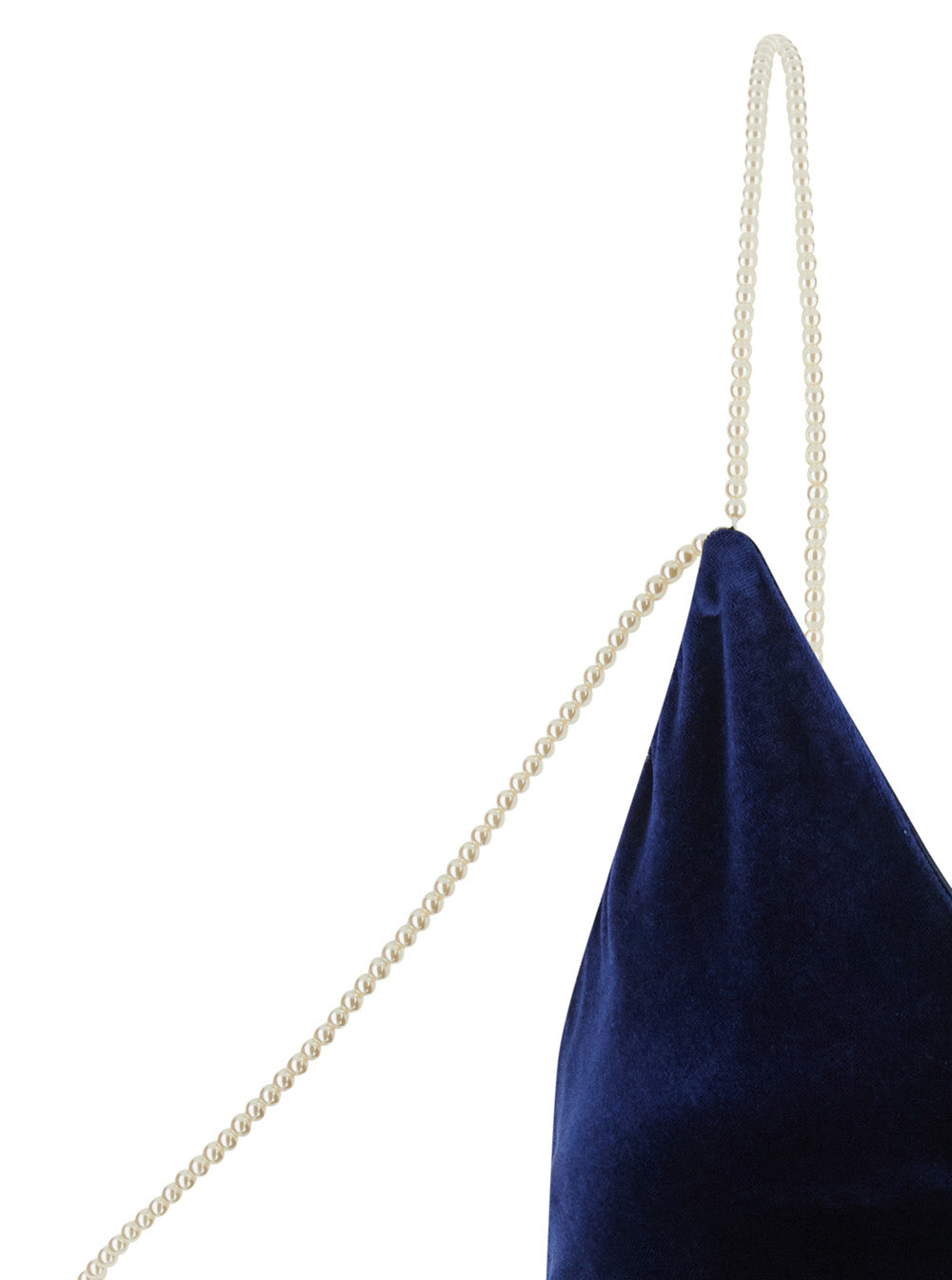 Forte_Forte Women Blue Long Dress With Straps Featuring A Beaded Design And A V-Neck In Velvet For Women FORTE FORTE