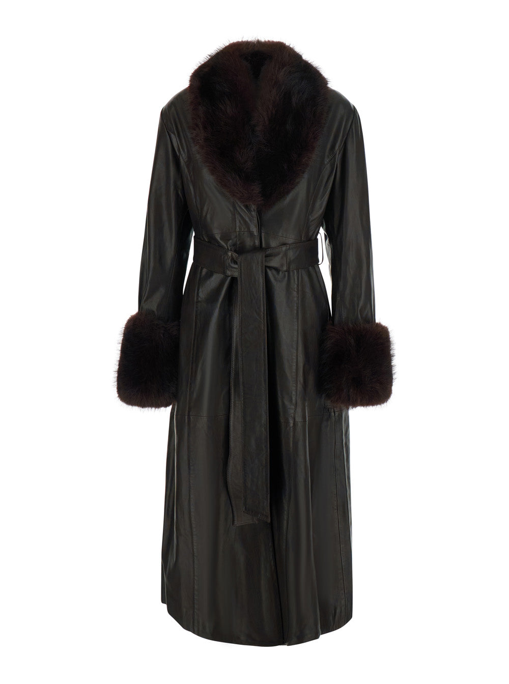 Rotate Women Women's Brown Fabric Coat ROTATE