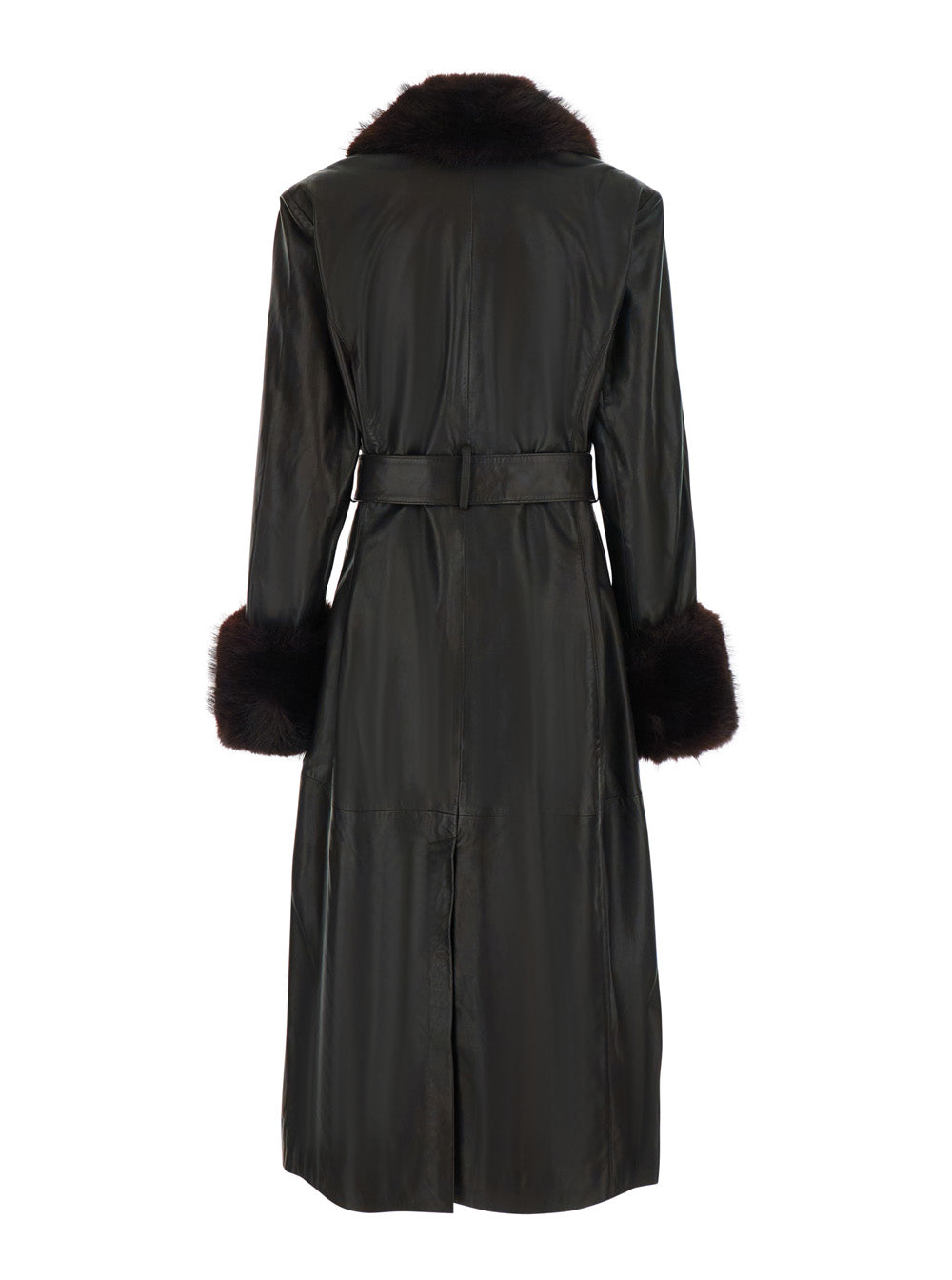 Rotate Women Women's Brown Fabric Coat ROTATE
