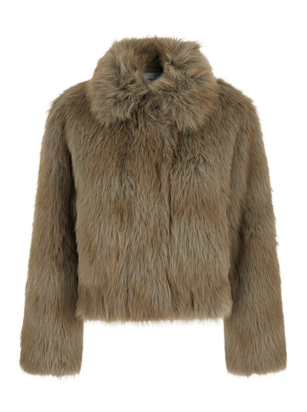 Stand Women Lena Jacket Faux Fur Luxe Fox With Synthetic Fur, Gray And Women STAND STUDIO