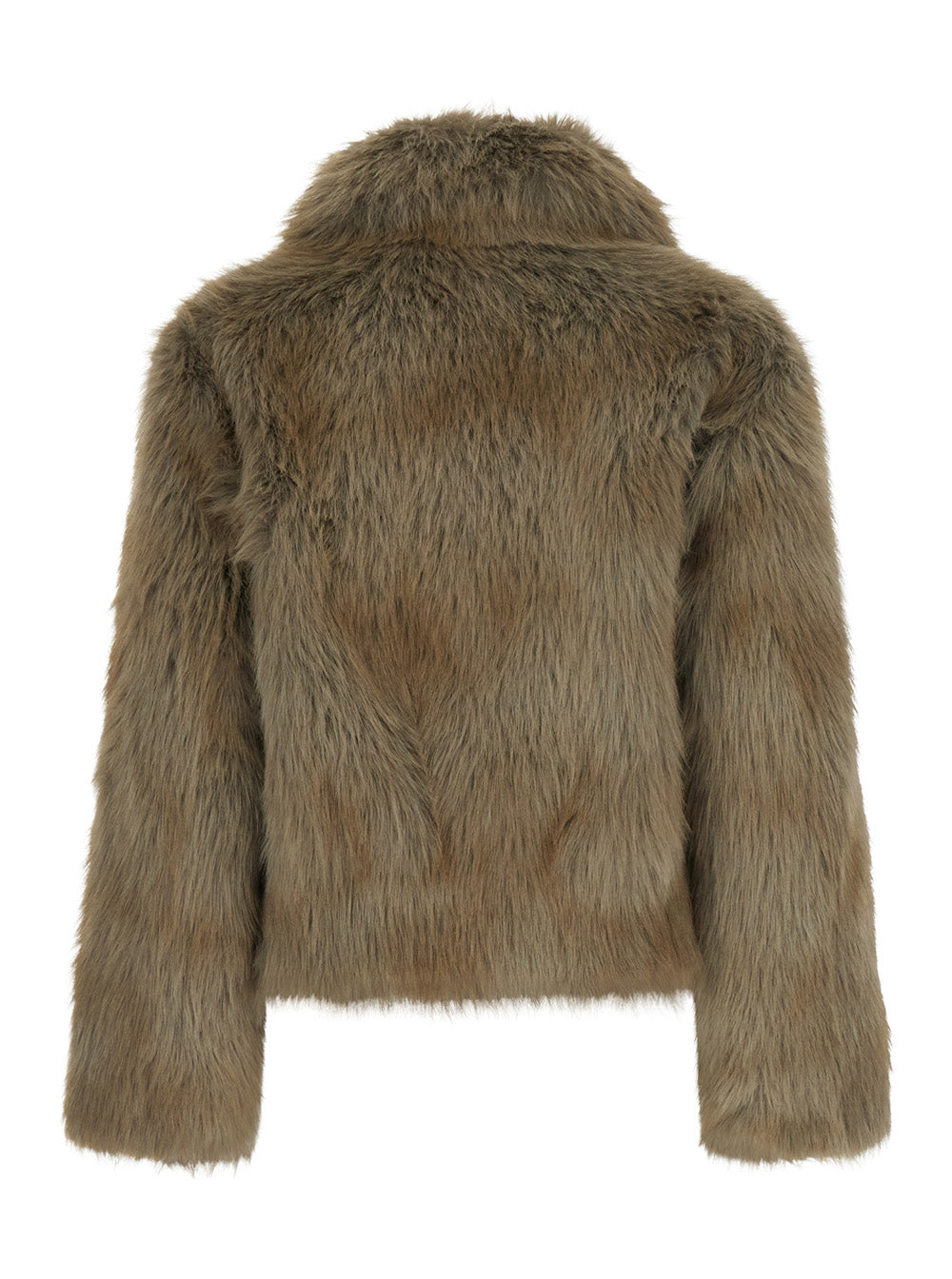 Stand Women Lena Jacket Faux Fur Luxe Fox With Synthetic Fur, Gray And Women STAND STUDIO