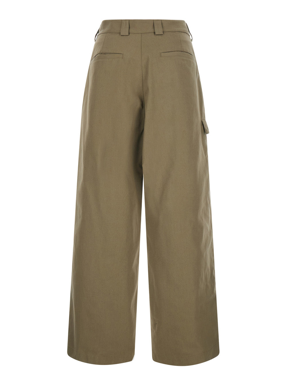 Balenciaga Men Green Workwear Pants With Side Pockets And Metal Hook In Cotton For Men BALENCIAGA