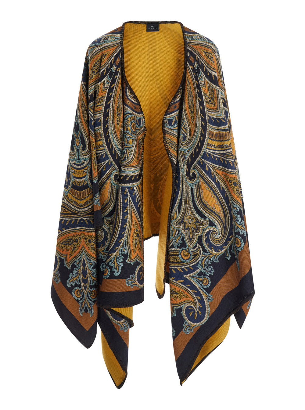 Etro Women Multicolor Cape With All-Over Print In Fabric Women ETRO