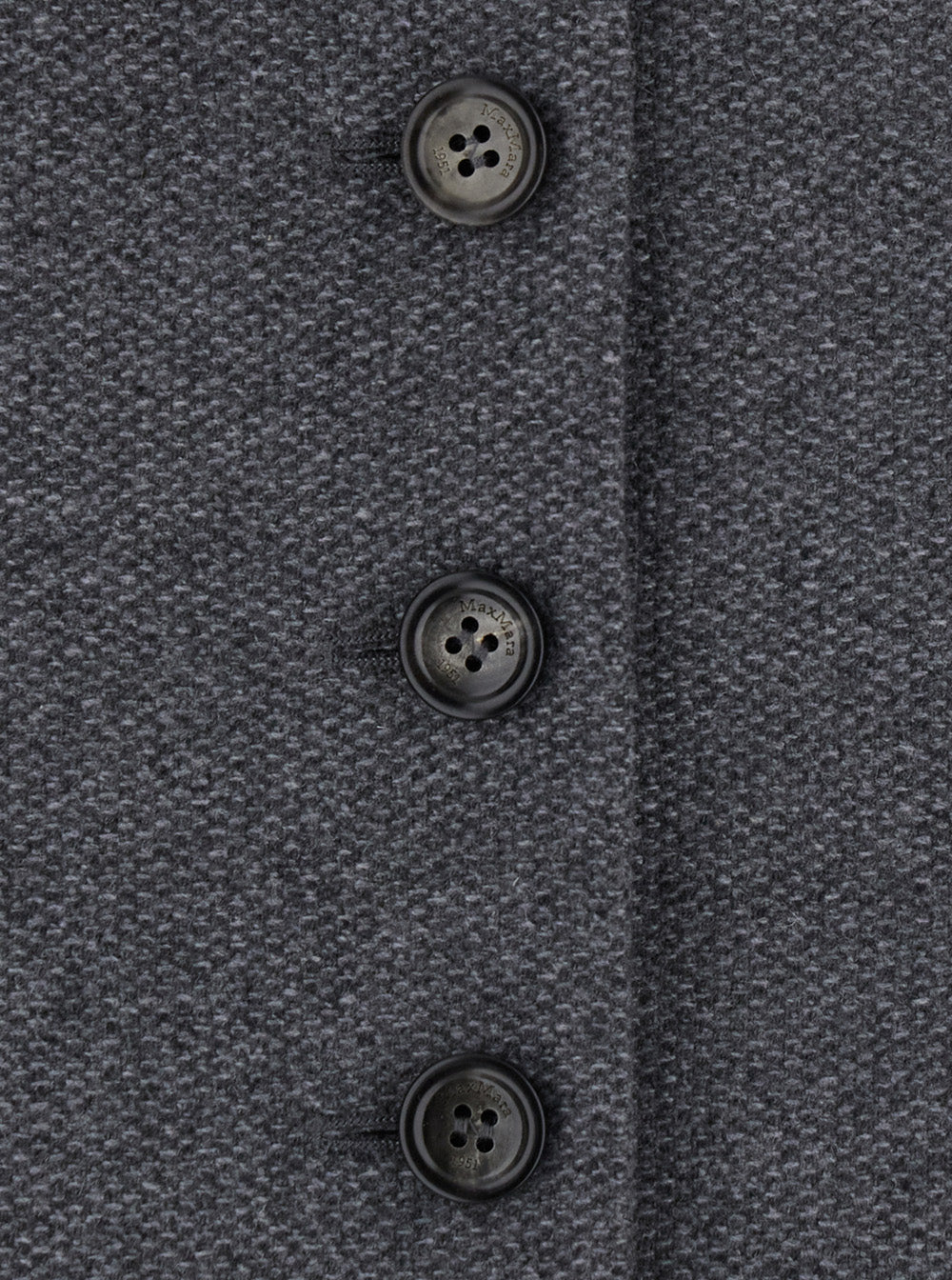 Max Mara Women 'Falla' Grey Crew-Neck Jacket With Two Welt Pockets On The Front In Cashmere For Women MAX MARA