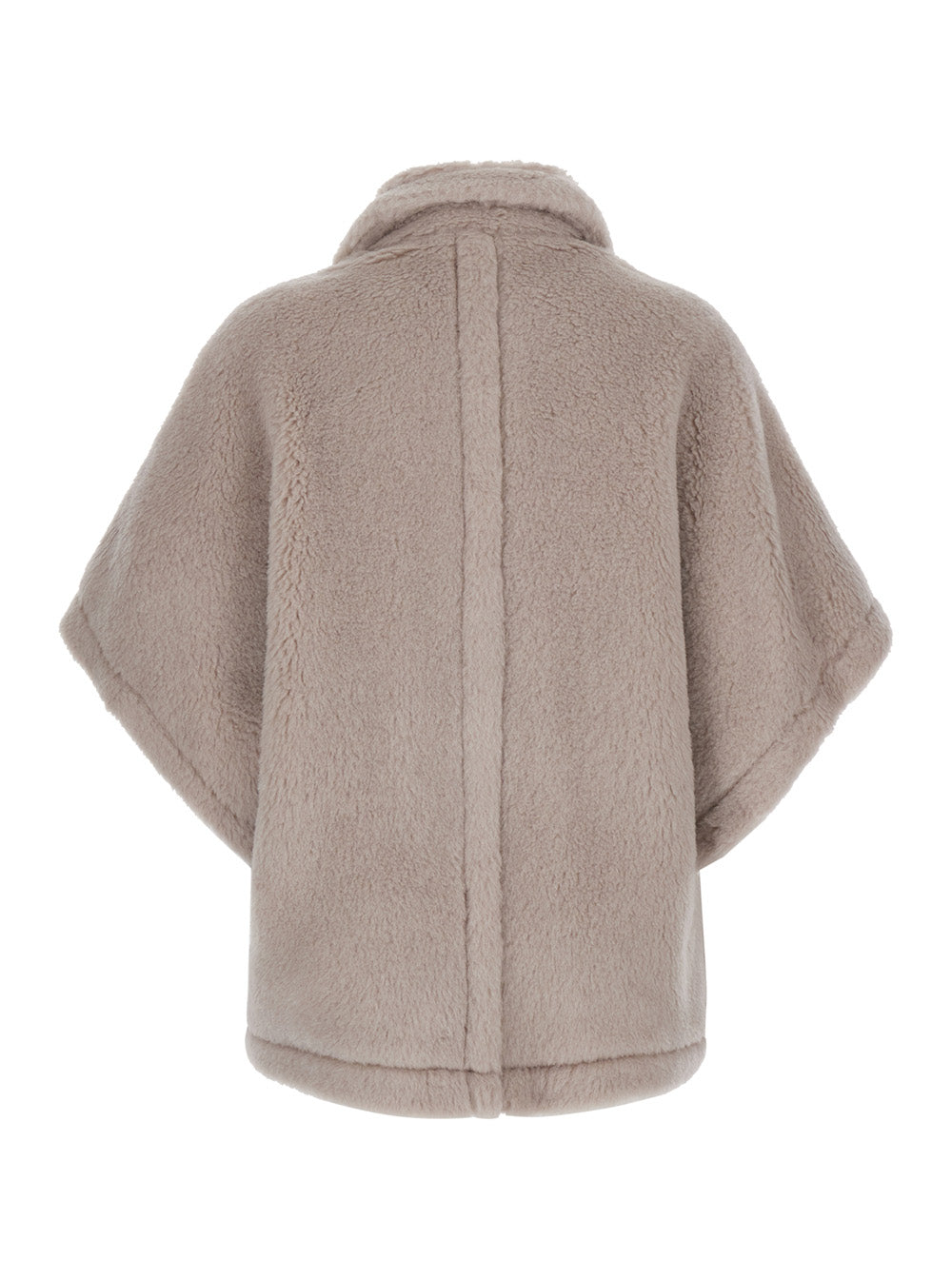 Max Mara Women 'Tebe' Beige Cape With Off-Center Closure And Classic Collar In Wool For Women MAX MARA