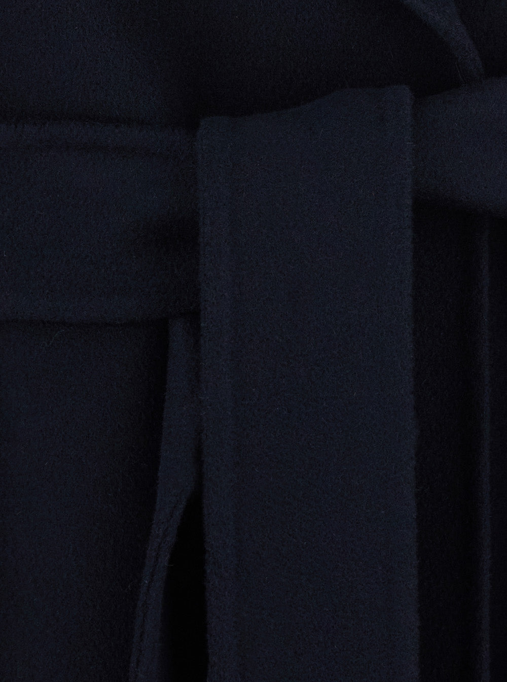 'S Maxmara Women 'Poldo' Blue Double-Breasted Coat With Notched Revers And Front Belt In Wool For Women S MAX MARA