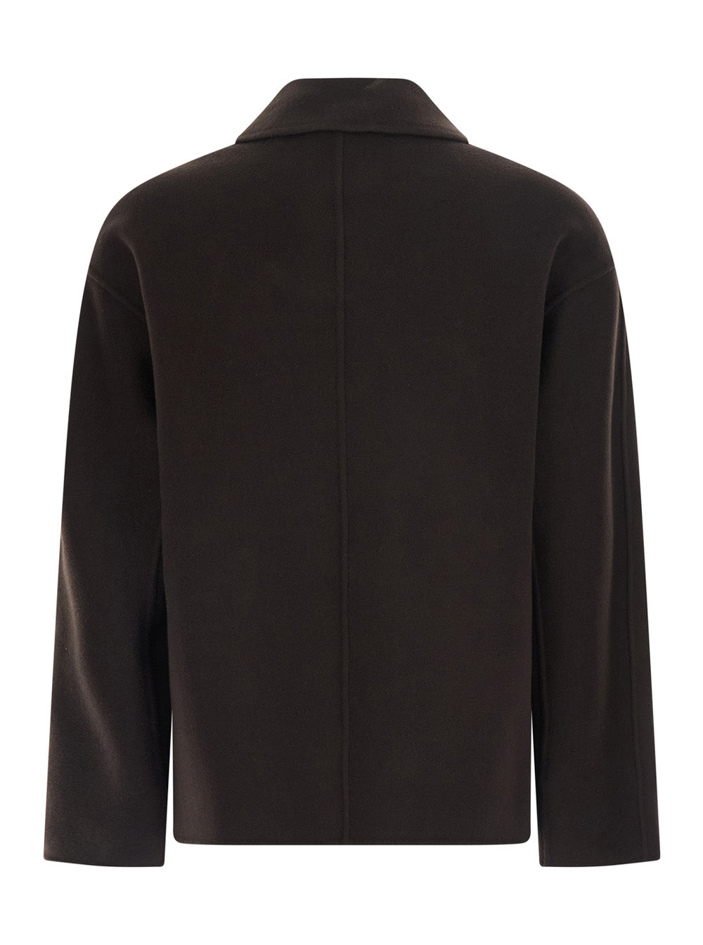 'S Maxmara Women 'Chloe' Brown Jacket With Classic Collar And Three Patch Pockets On The Front In Wool For Women S MAX MARA