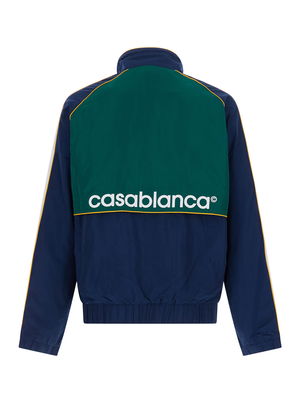 Casablanca Men Casablanca Windbreaker Jacket With Colourblock Appliqué In Blue Tech Fabric Gender Unspecified CASABLANCA