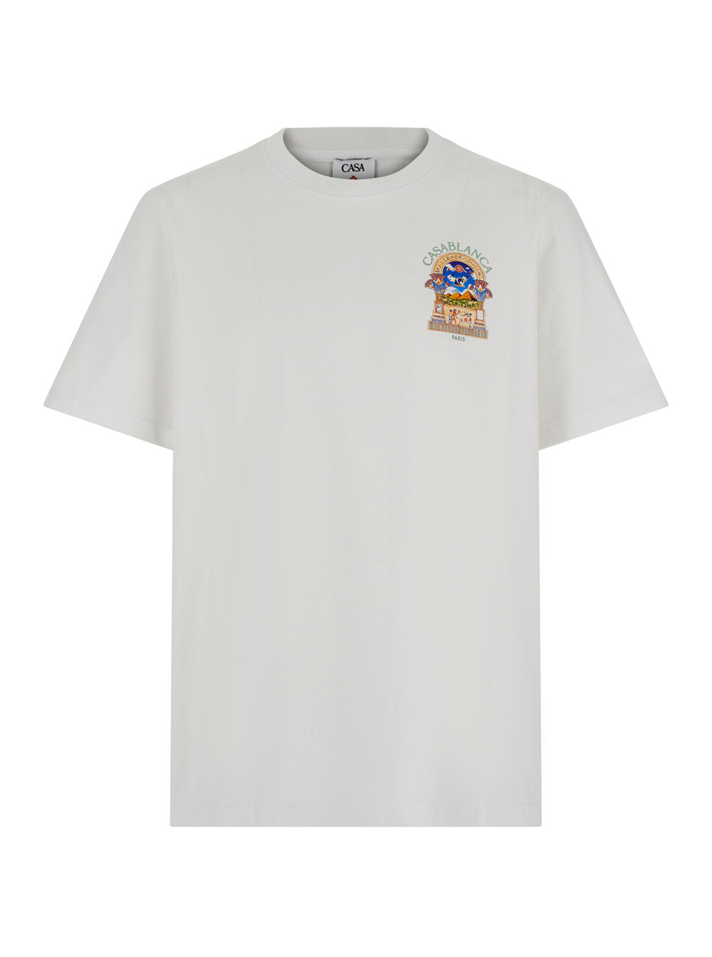 Casablanca Men Classic T-Shirt With An Essential Line And In White Fabric Unisex CASABLANCA