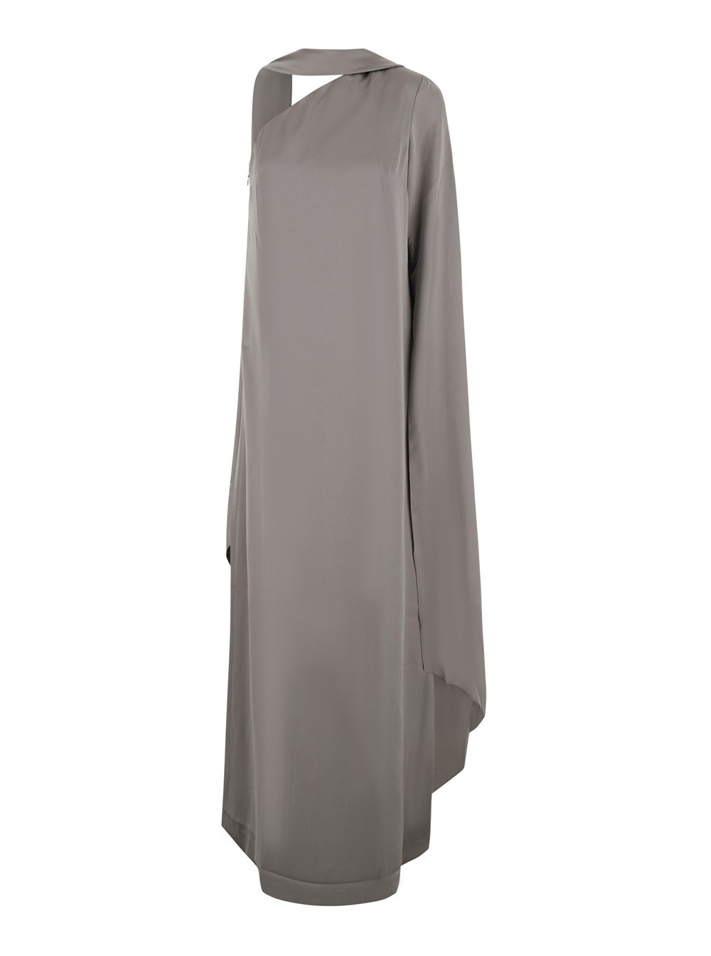 Solace London Women Women's Grey Maxi Dress With Long Fabric Silhouette SOLACE LONDON