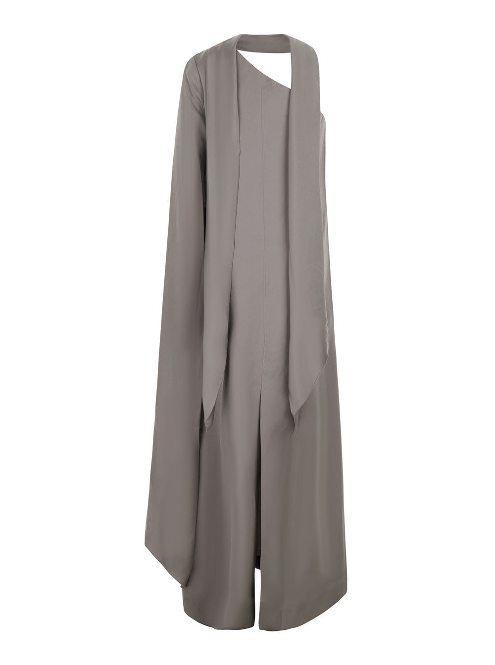 Solace London Women Women's Grey Maxi Dress With Long Fabric Silhouette SOLACE LONDON