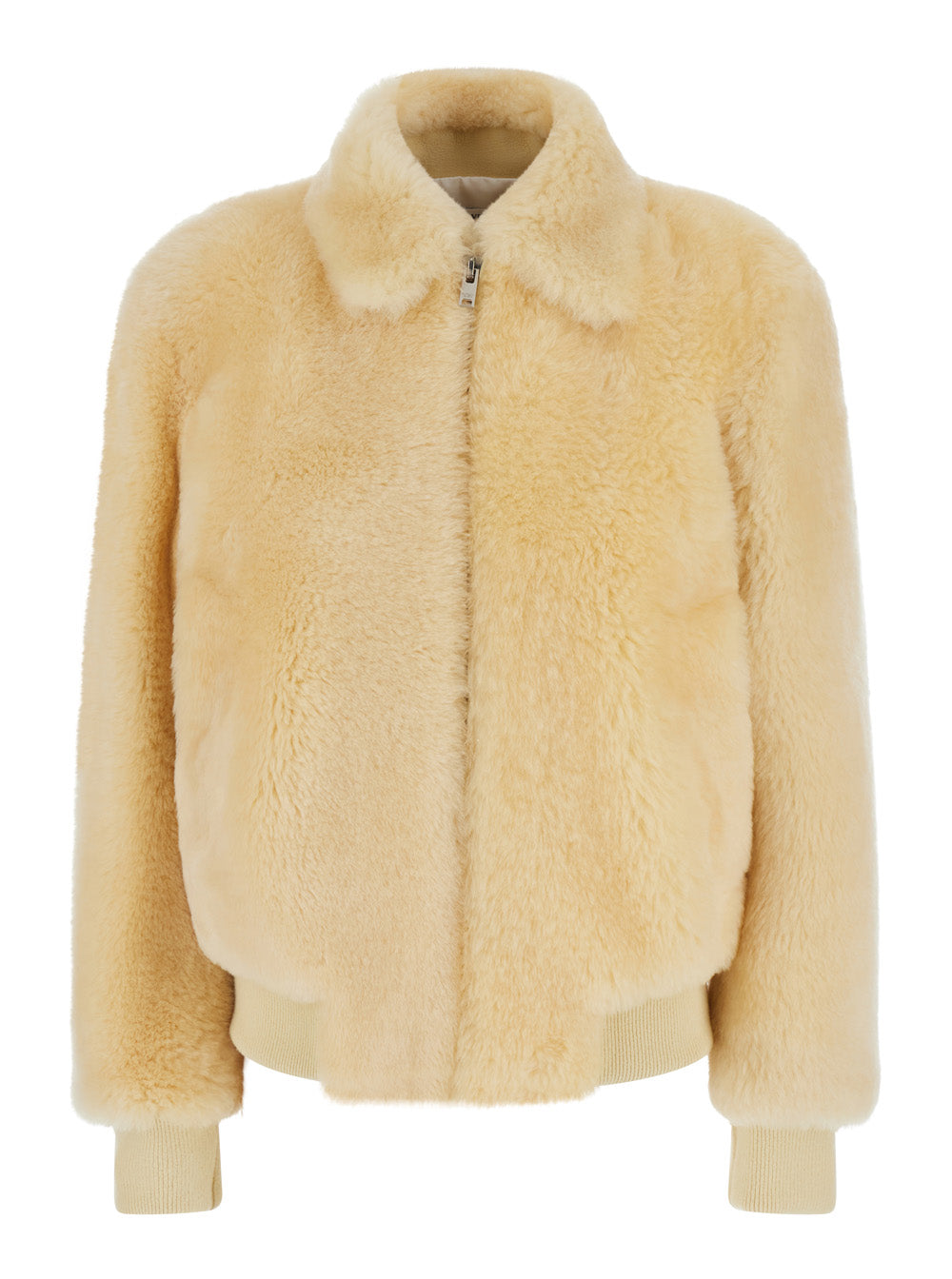 Bottega Veneta Women Teddy Straight Shearling Blouson Leather Details BOTTEGA VENETA