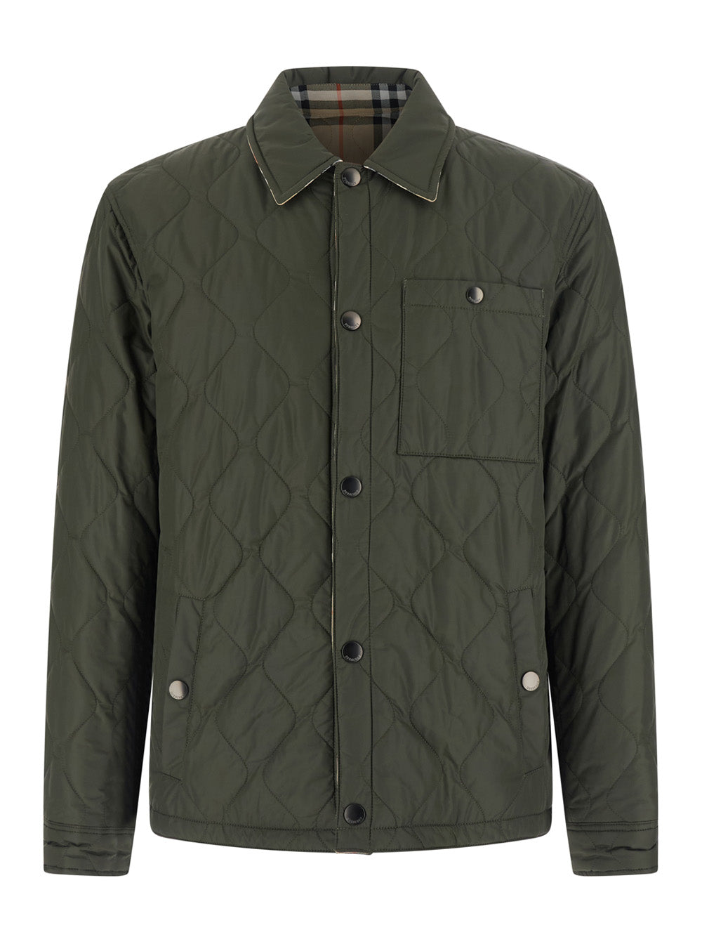Burberry Men Reversible Jacket With Diamond Stitching In Green Women's BURBERRY
