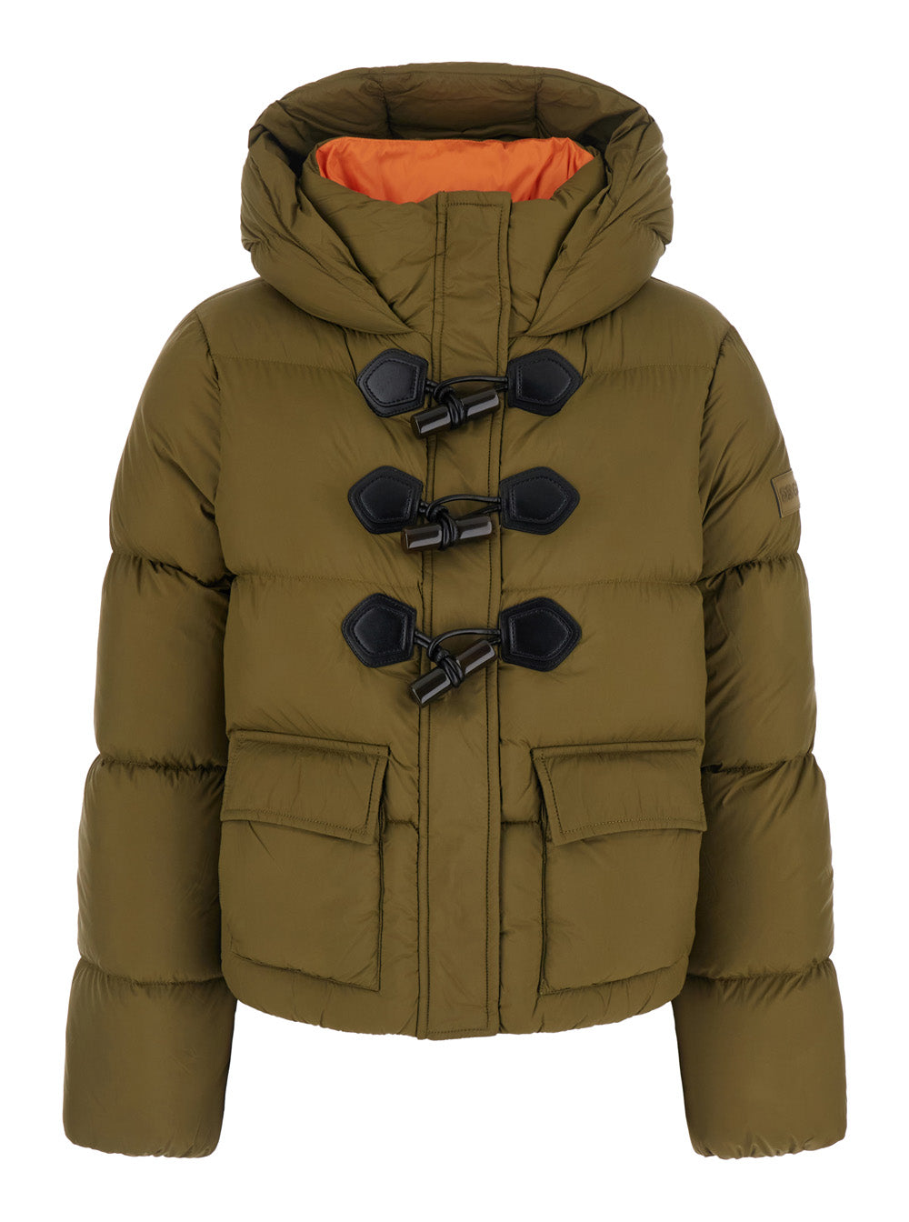 Ganni Women Puffer Green With Quilted Details In Tech Fabric Women GANNI