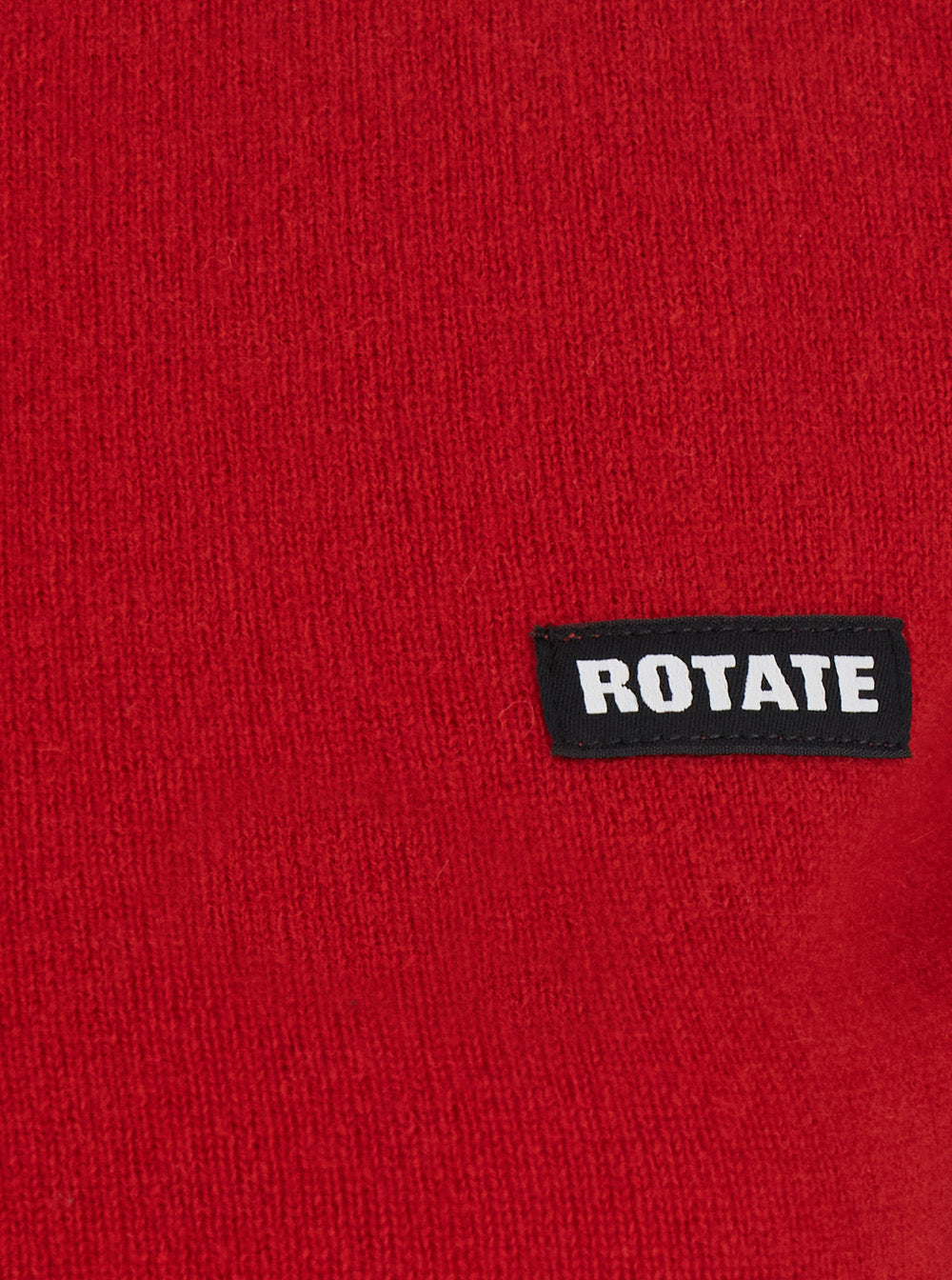 Rotate Women Wool Longsleeves Polo Is A Long-Sleeve Shirt Made Of Merino Wool And Cashmere In Red For Women ROTATE