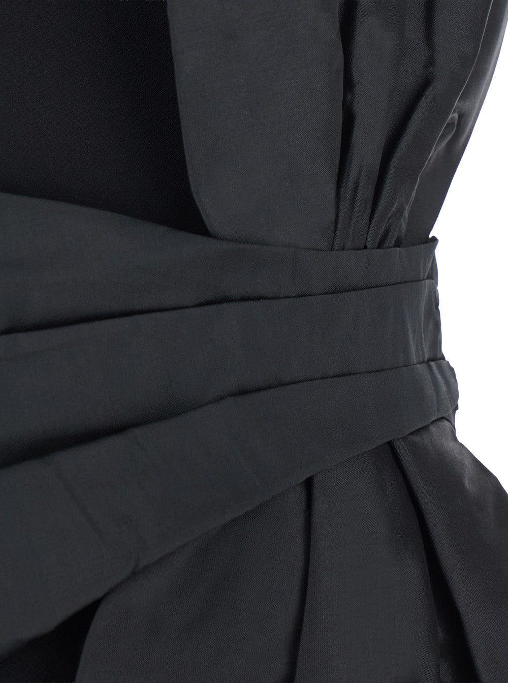 Rotate Women Bustier Bow Dress With Elegant Details In Tech Fabric And Black Color For Women ROTATE